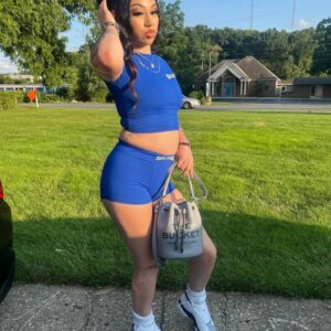 Fitness Crop Top and Shorts Set designed for active workouts and everyday athleisure wear