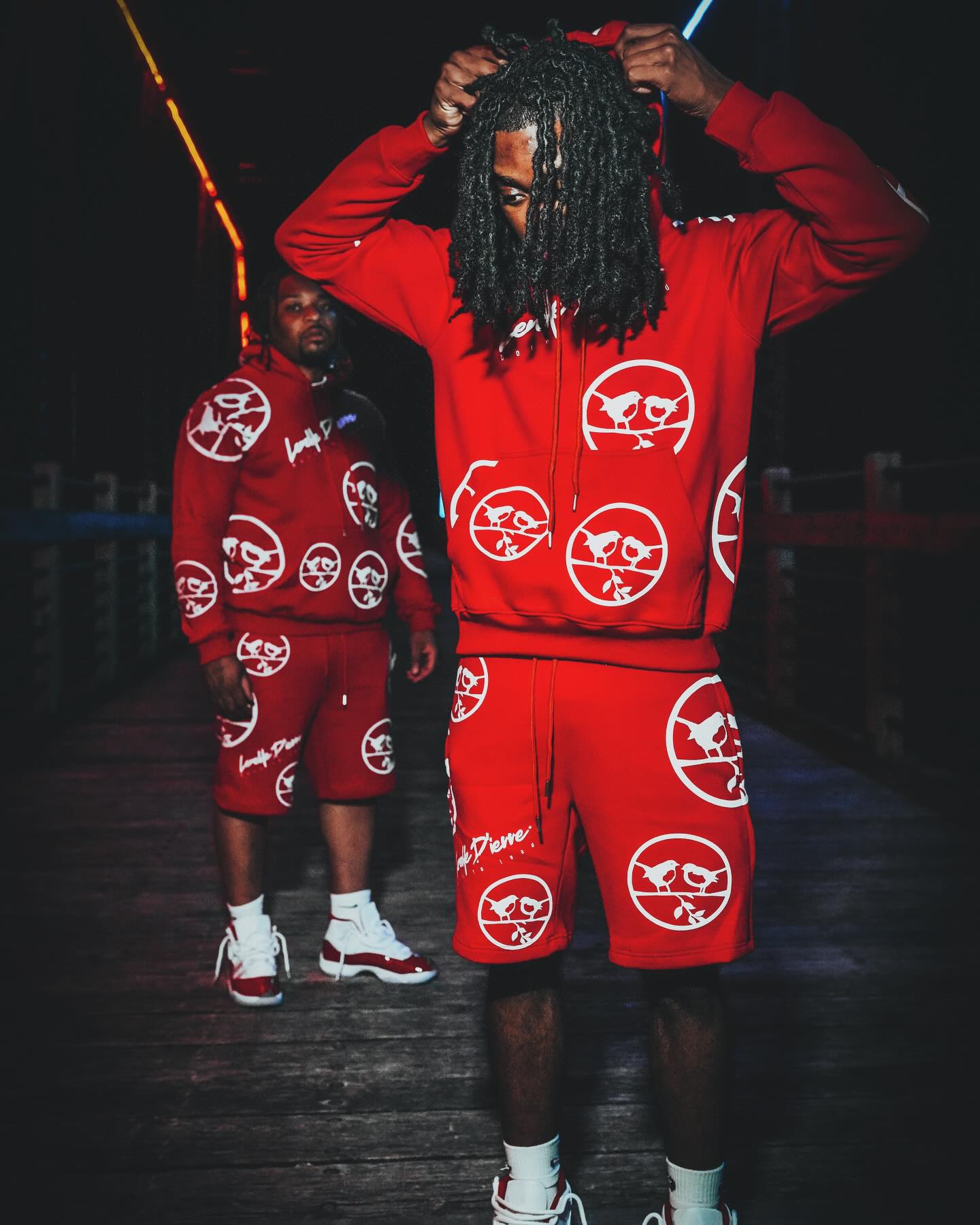 Print Hoodie and Shorts Set featuring a printed hoodie paired with matching shorts for a stylish and comfortable casual outfit