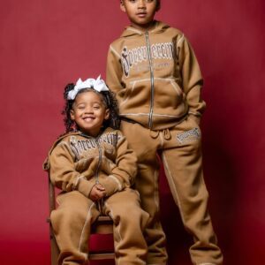 Full zip tracksuit featuring a zip-up jacket and matching pants in a modern athletic fit