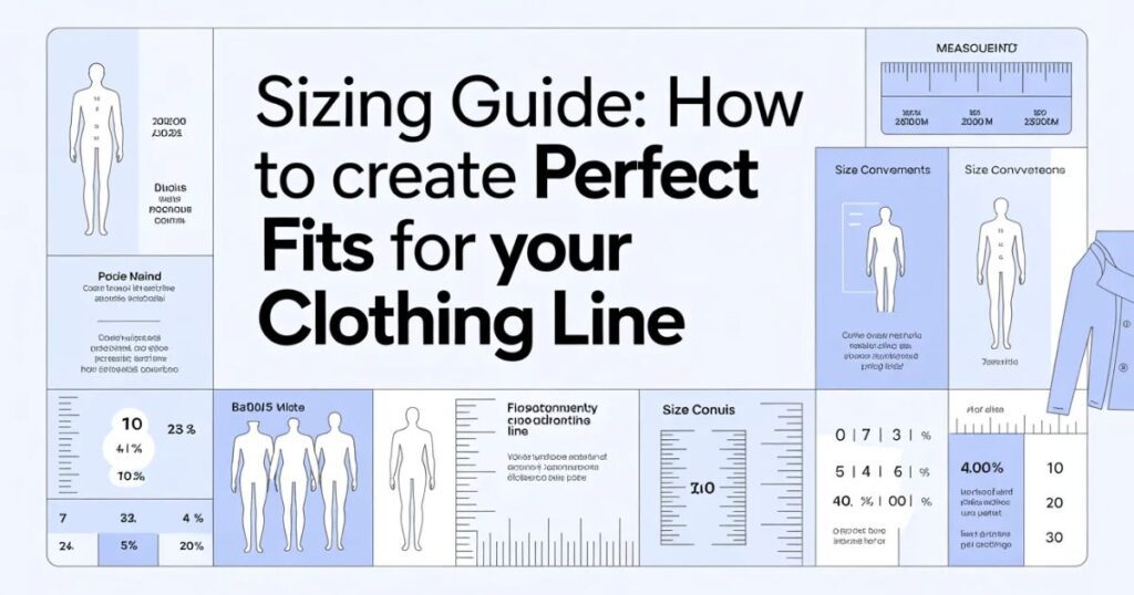 Sizing Guide chart showing detailed body measurements for accurate fit selection