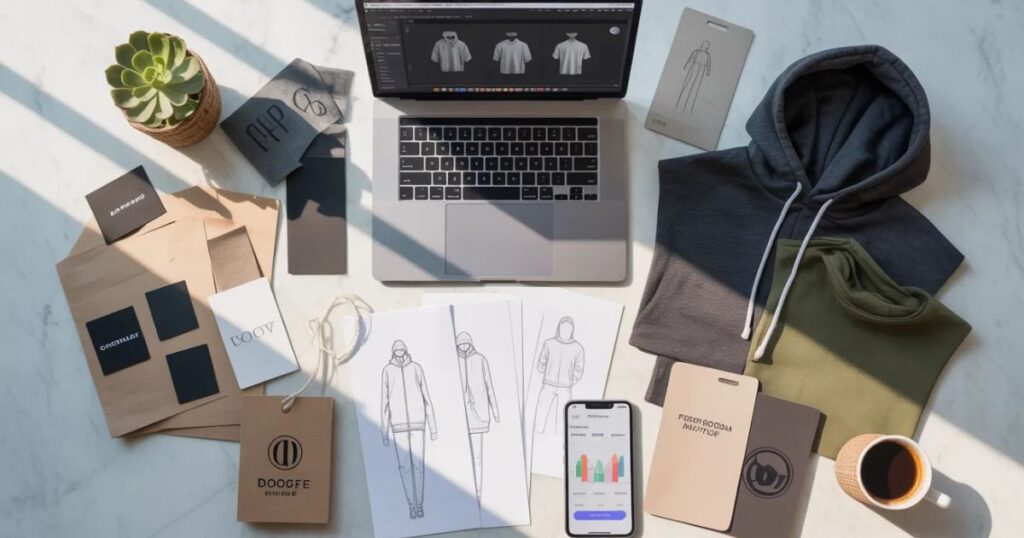 Custom streetwear brand cargo pants urban fashion apparel modern street style clothing contemporary design