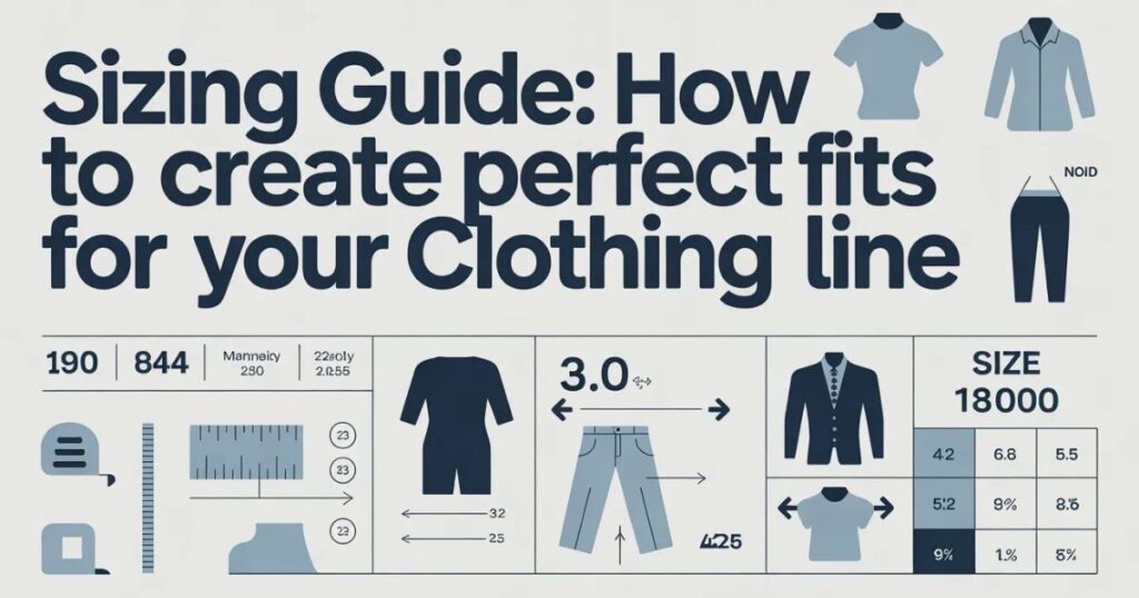 Sizing Guide chart showing detailed body measurements for accurate fit selection