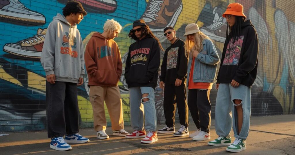 Sneaker and Streetwear Culture street style outfit with oversized hoodie and sneakers